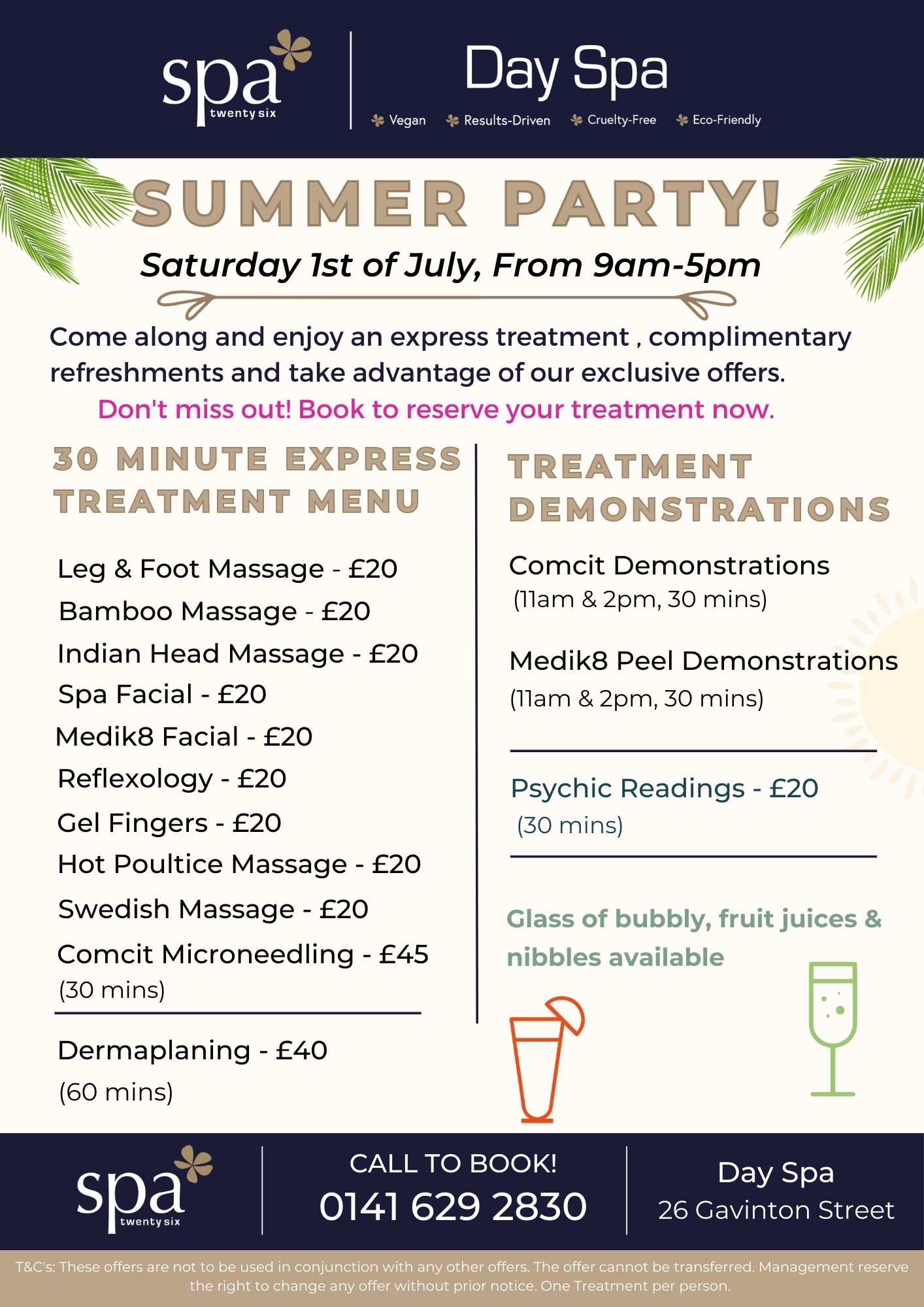 Offers and Events Spa Twenty Six Day Spa, Glasgow, Southside