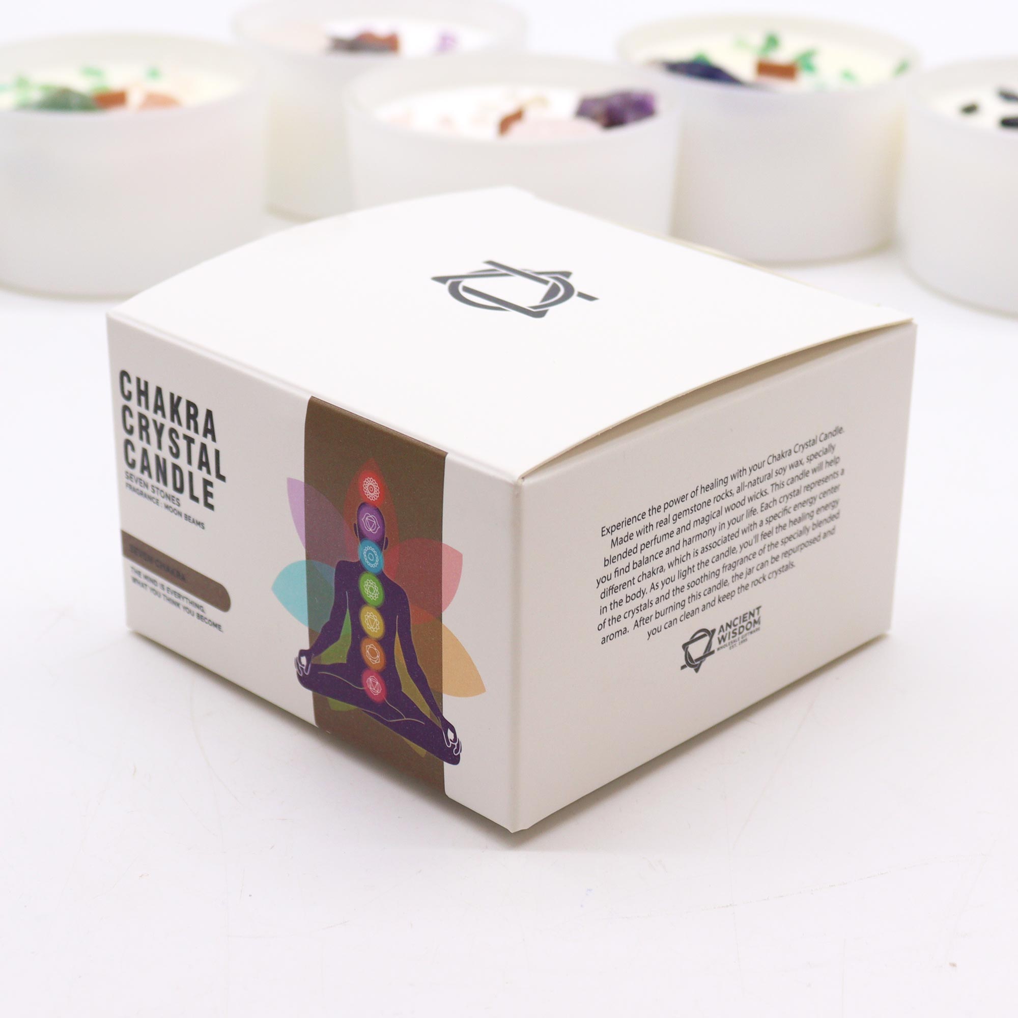 Large Chakra Crystal Candles – Seven Charkra - Image 4