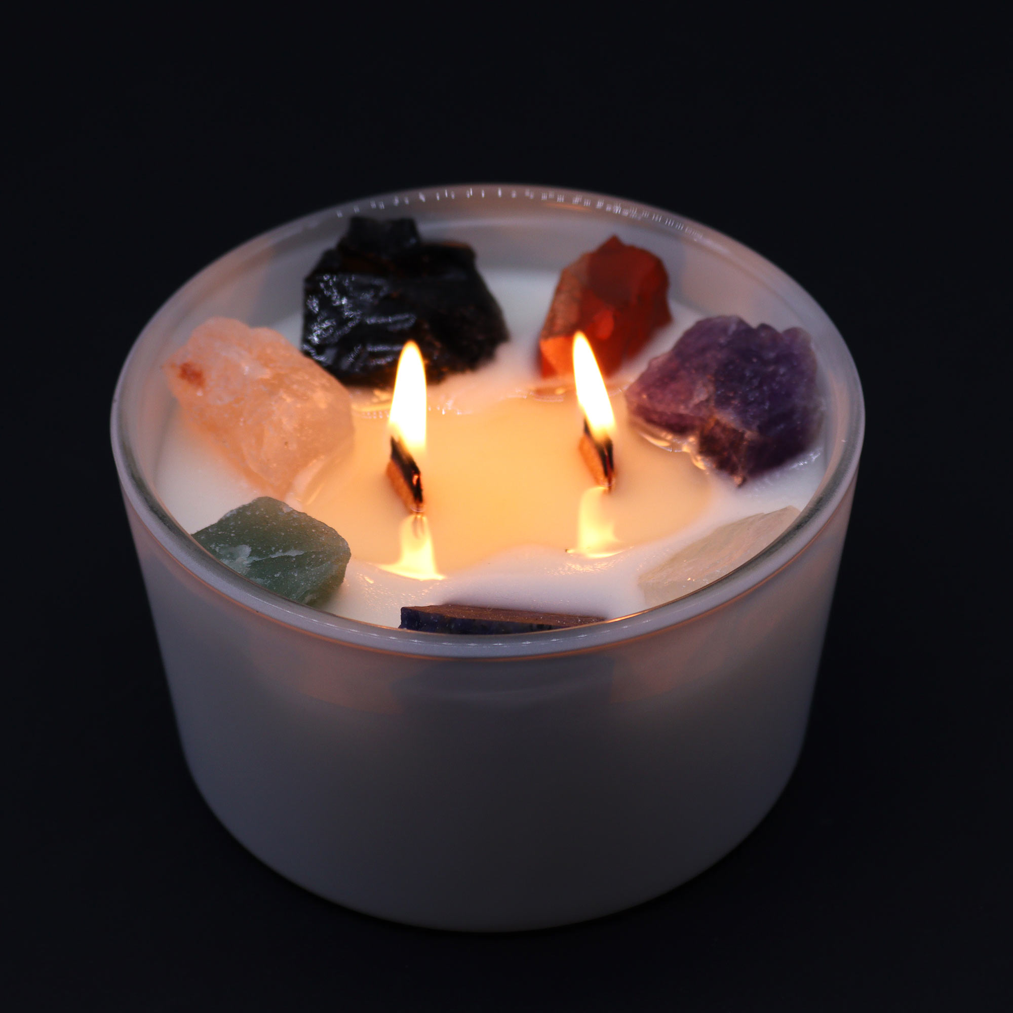 Large Chakra Crystal Candles – Seven Charkra - Image 2